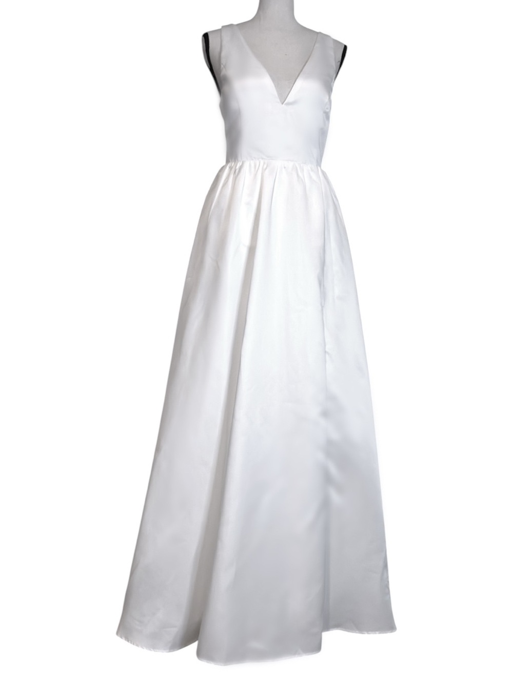 Lulus White Blissfully Beloved Ivory Backless A-Line Bow Maxi Dress Bride NWT M - Picture 4 of 8